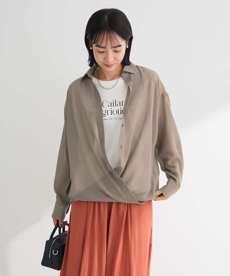 Green Parks「カシュクールシアーシャツ」|シャツ・ブラウス|