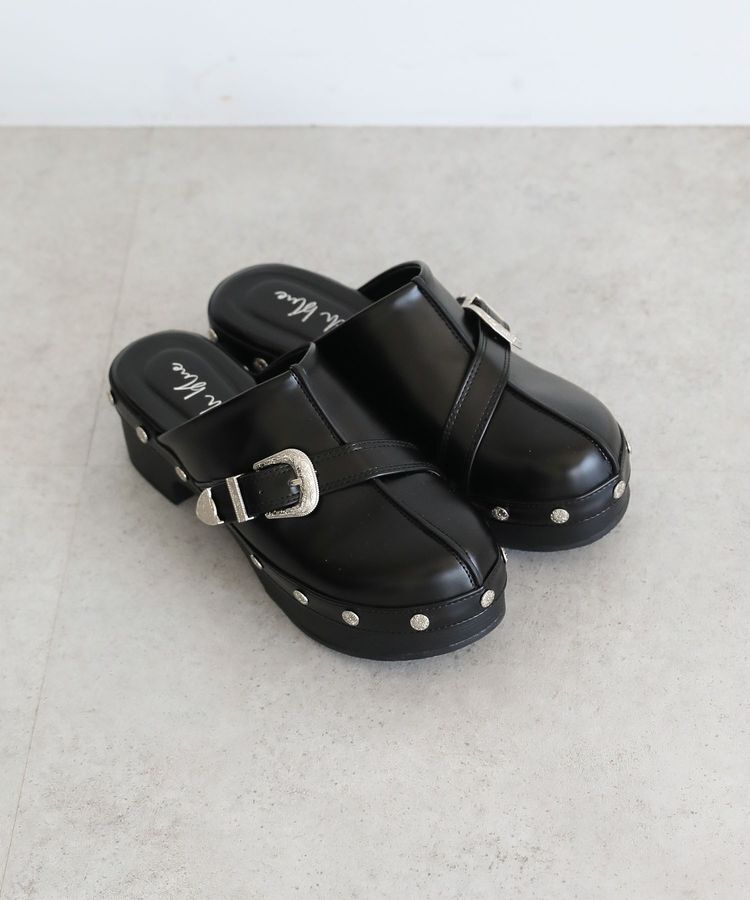 Green Parks「・rich blue ウェスタンクロッグ」|その他|Black