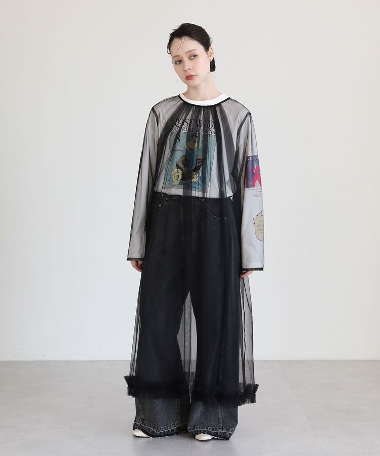 Green Parks「・ELENCARE DUE チュールワンピース」|ワンピース|Black