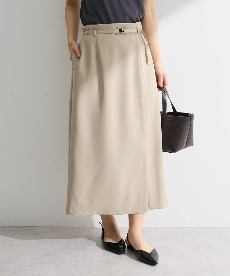 Green Parks「ベルト付きナロースカート」|スカート|Beige
