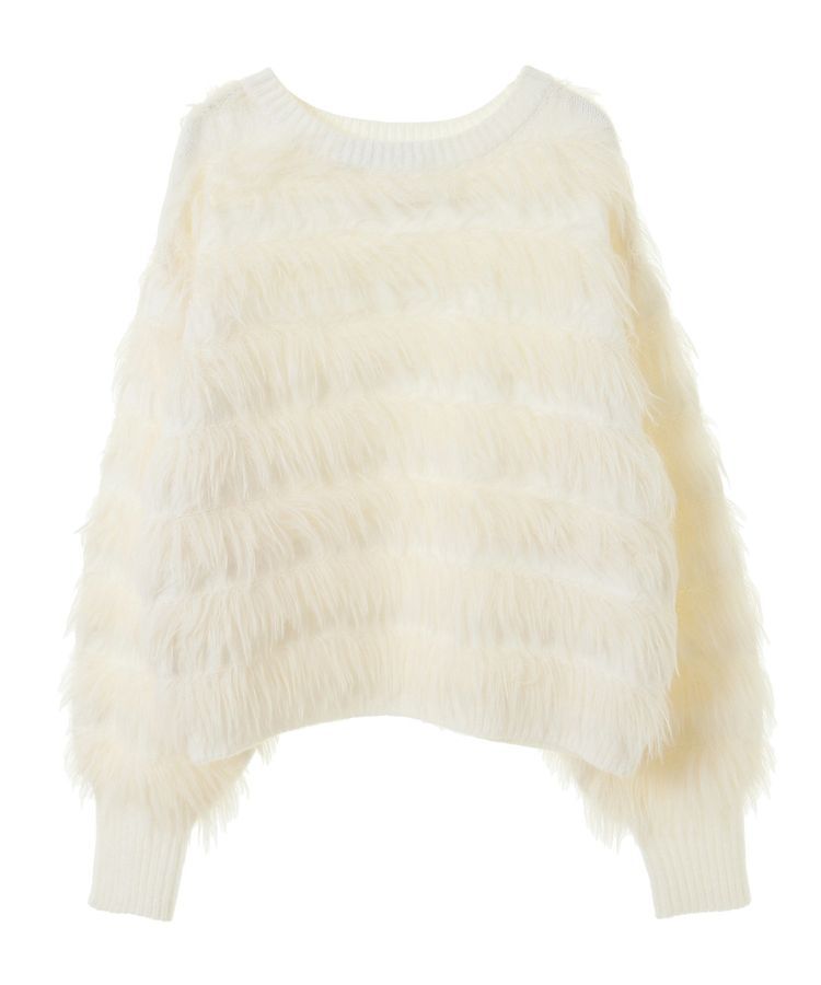 YECCA VECCA「フェザーボーダーニット」|ニット・セーター|