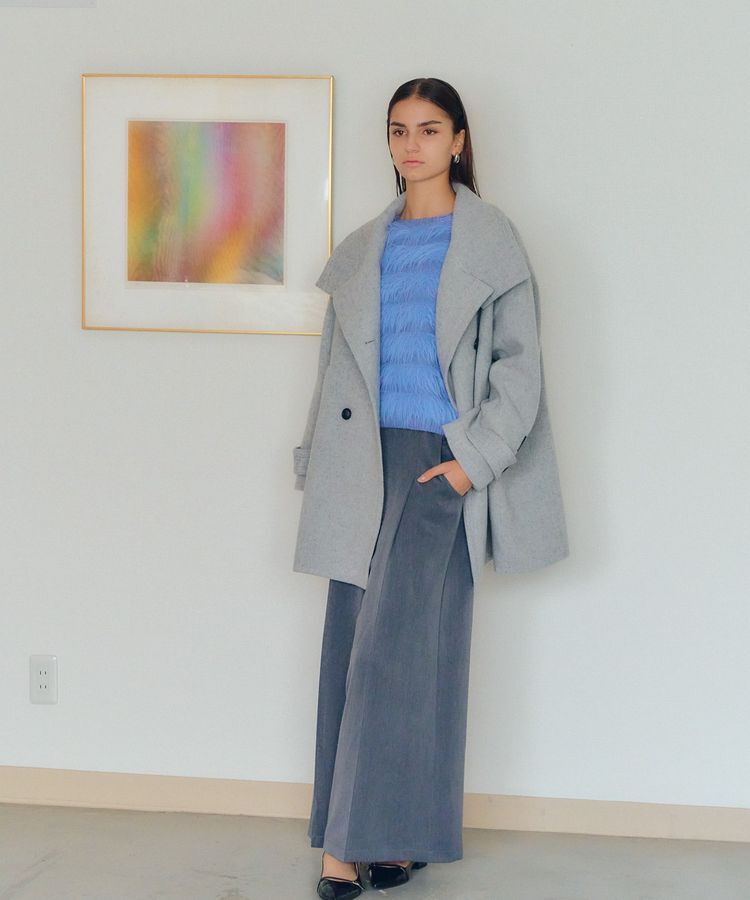 YECCA VECCA「フェザーボーダーニット」|ニット・セーター|