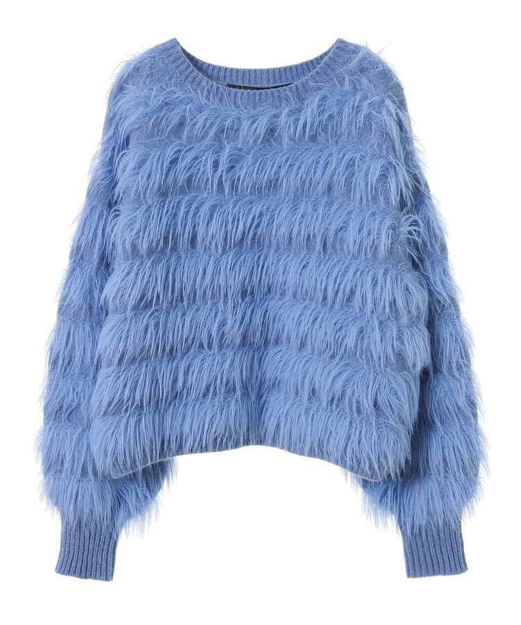 YECCA VECCA「フェザーボーダーニット」|ニット・セーター|