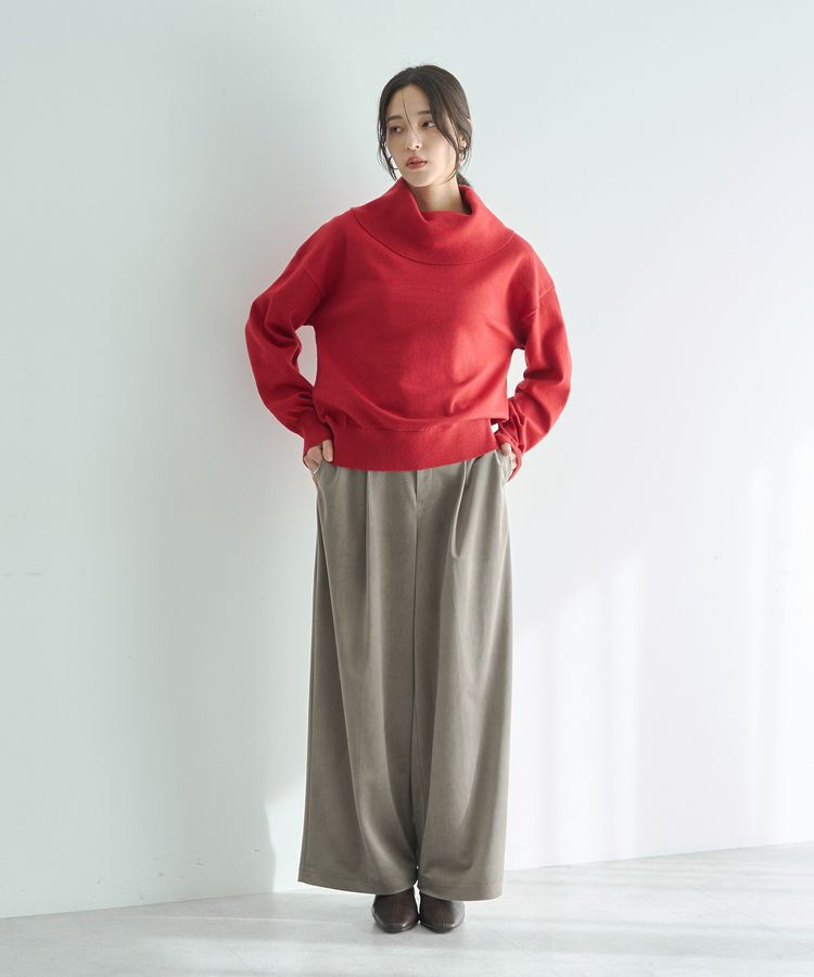 YECCA VECCA「ベルテッドカルゼ起毛ワイドパンツ」|その他|