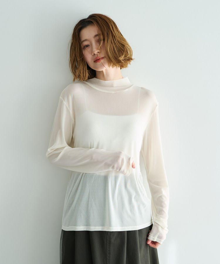 YECCA VECCA「ハイネックシアートップス」|Tシャツ・カットソー|