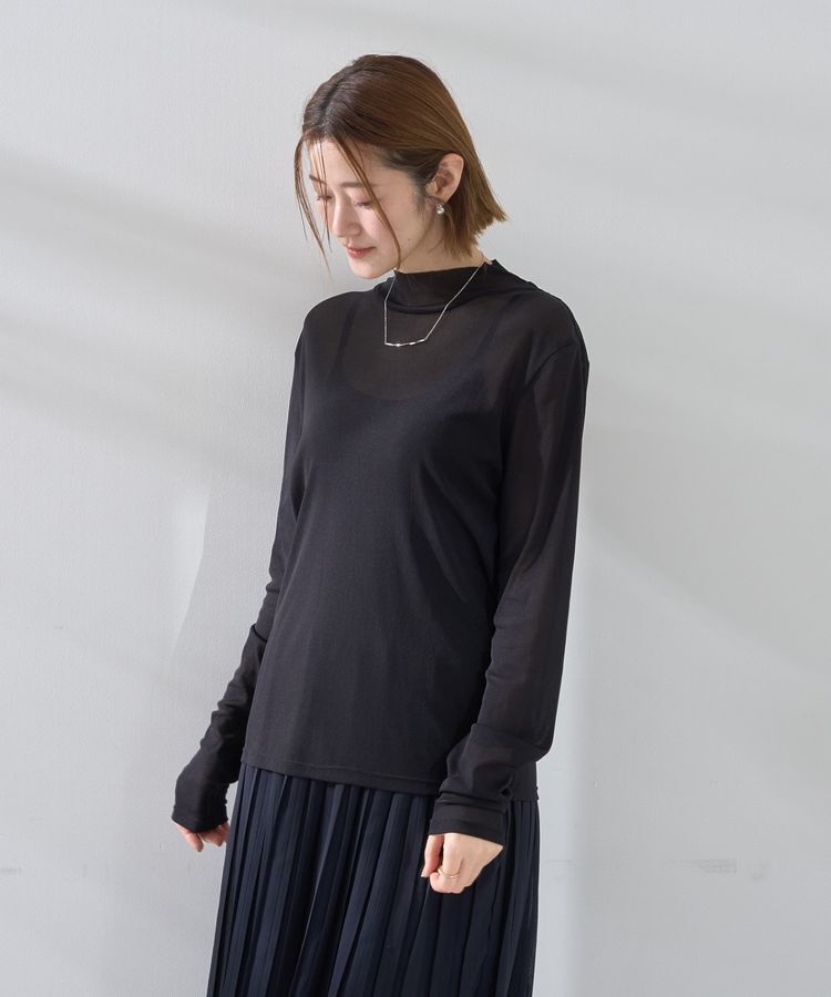 YECCA VECCA「ハイネックシアートップス」|Tシャツ・カットソー|