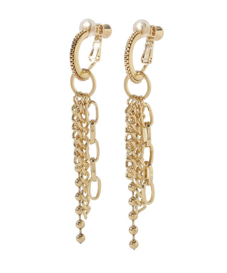 YECCA VECCA「チェーンフリンジイヤリング」|イヤリング|