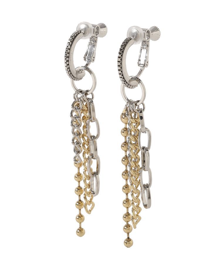 YECCA VECCA「チェーンフリンジイヤリング」|イヤリング|