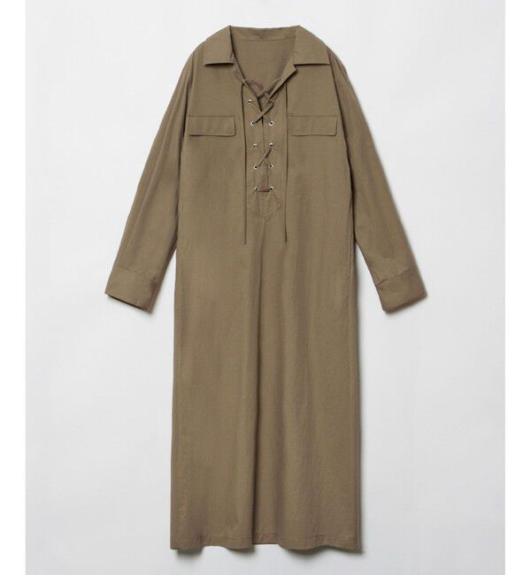 allureville「レースアップシャツワンピース」|ワンピース|