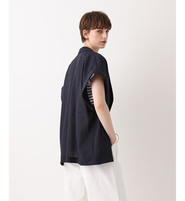 allureville「スラブメッシュフレンチスリーブジャケット」|テーラードジャケット|