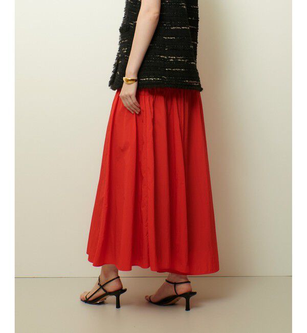 allureville「ナイロンタフタシャーリングスカート」|スカート|