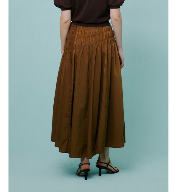 allureville「ナイロンタフタシャーリングスカート」|スカート|