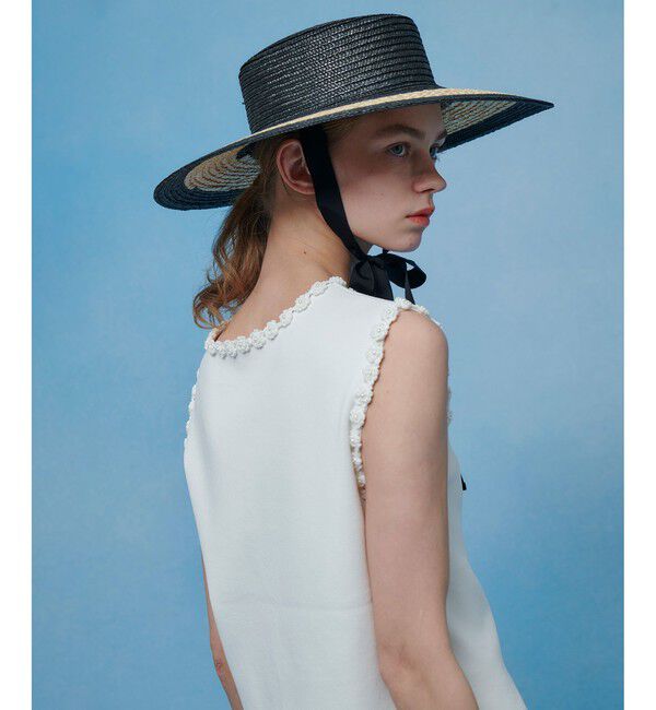 LOULOU WILLOUGHBY「【LOULOU WILLOUGHBY】クロッシェフラワートリミングプルオーバー」|ニット・セーター|