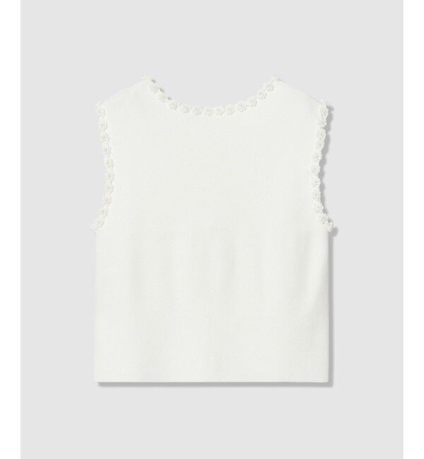 LOULOU WILLOUGHBY「【LOULOU WILLOUGHBY】クロッシェフラワートリミングプルオーバー」|ニット・セーター|