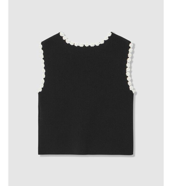 LOULOU WILLOUGHBY「【LOULOU WILLOUGHBY】クロッシェフラワートリミングプルオーバー」|ニット・セーター|