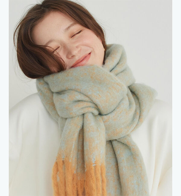 titivate「メランジボリュームマフラー」|ストール|