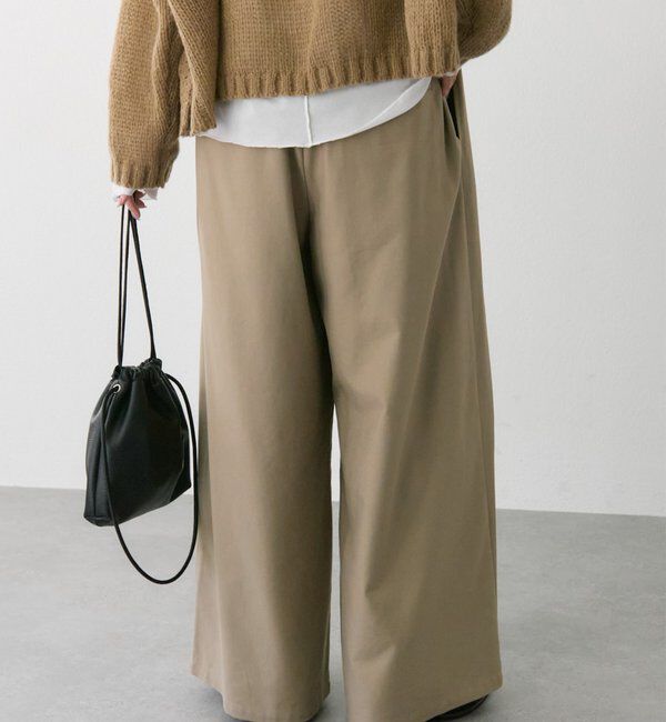  「コットンレーヨンツータックワイドパンツ」|その他|