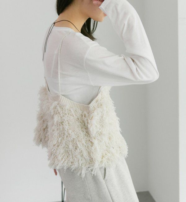  「フリンジジャガードニット細紐ビスチェ」|ニット・セーター|