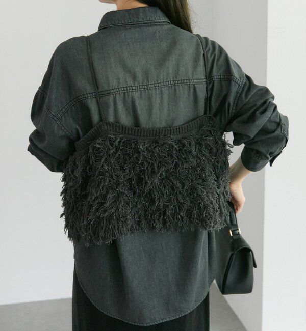  「フリンジジャガードニット細紐ビスチェ」|ニット・セーター|