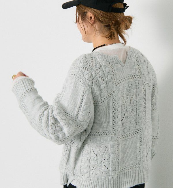  「ポップコーン編み2WAYニット」|ニット・セーター|