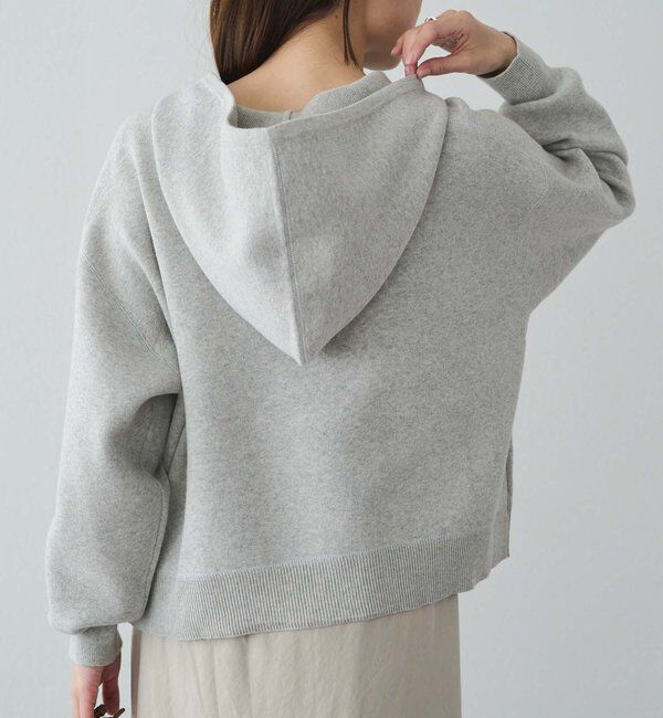  「スウェットライクダブルジャガードニットパーカー」|パーカー|