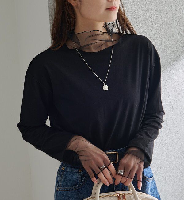  「【リバイバル】チュールドッキングレイヤードカットソー」|プルオーバー|