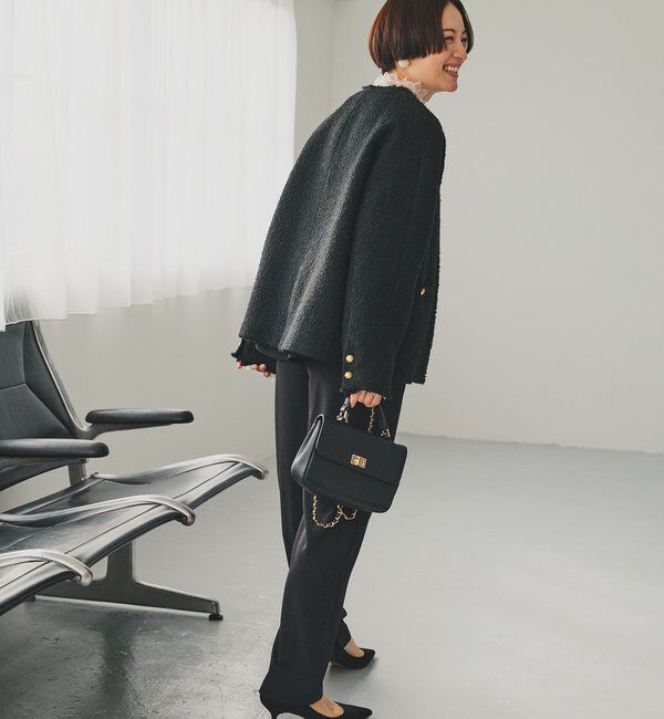  「【Du noir】ストレッチジョーゼットインスリットパンツ」|その他|