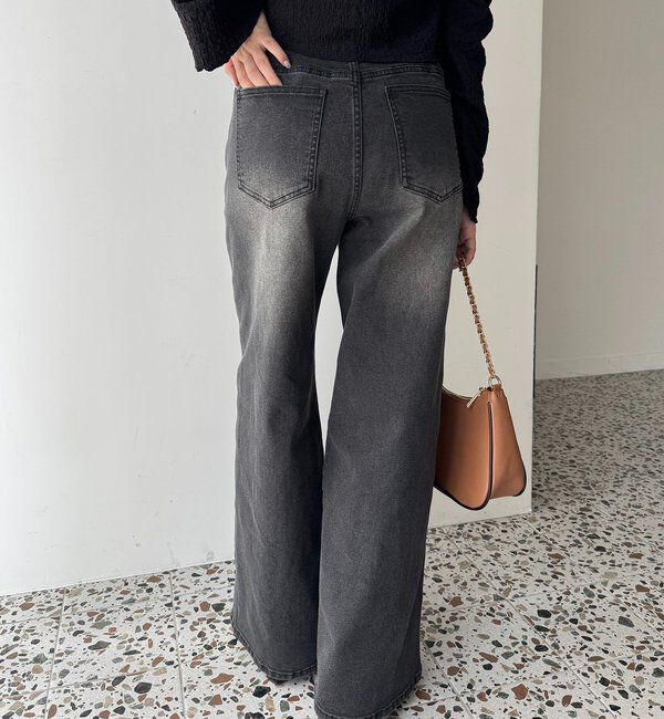  「〈S・Mサイズ展開〉ストレッチワイドデニム」|その他|