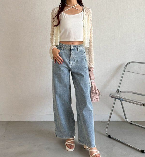  「〈S・Mサイズ展開〉ストレッチワイドデニム」|その他|