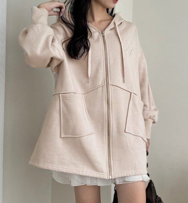  「【WEB限定】ビッグシルエットジップパーカー／裏毛」|プルオーバー|