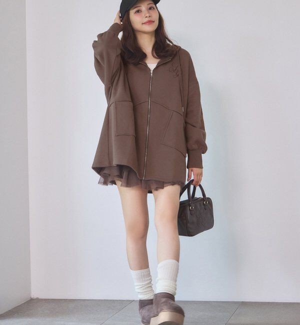  「【WEB限定】ビッグシルエットジップパーカー／裏毛」|プルオーバー|