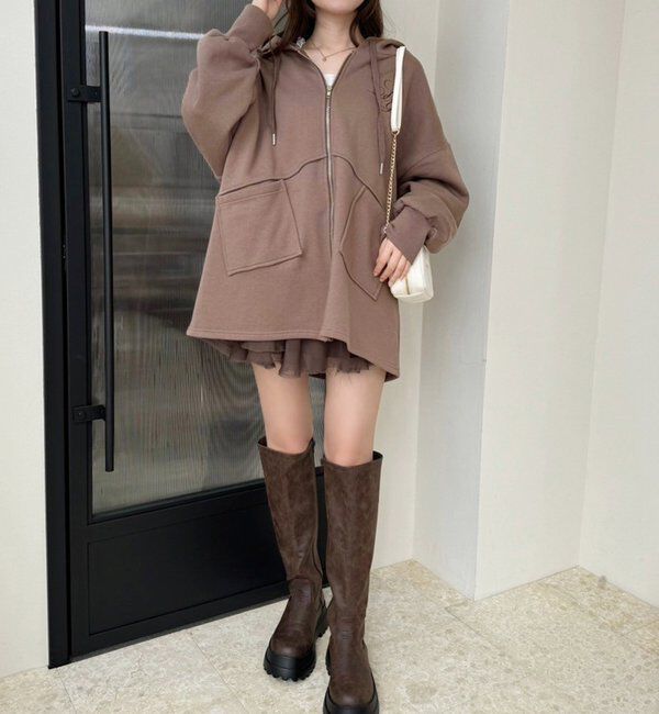  「【WEB限定】ビッグシルエットジップパーカー／裏毛」|プルオーバー|