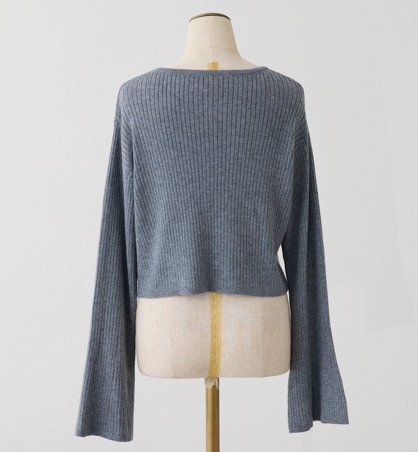  「ベル袖リブカーデ」|ニット・セーター|