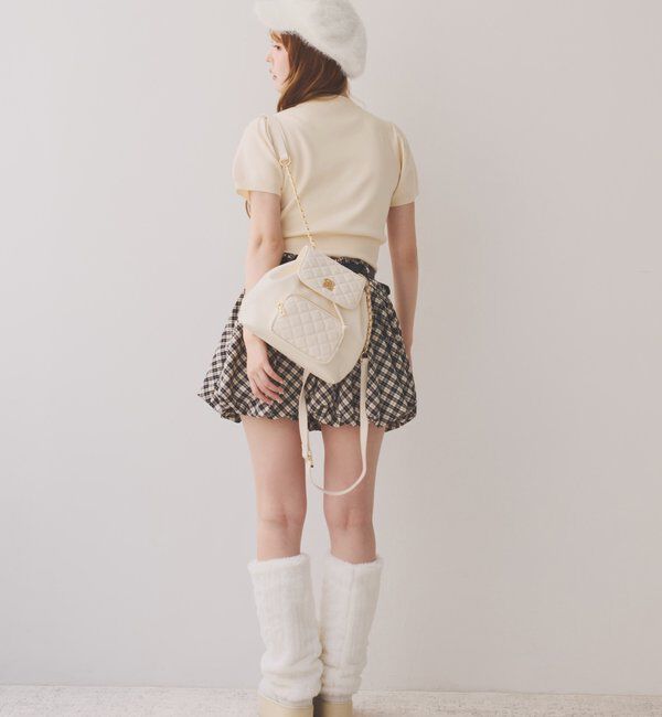  「ベルト付きプリーツバルーンミニスカート」|スカート|