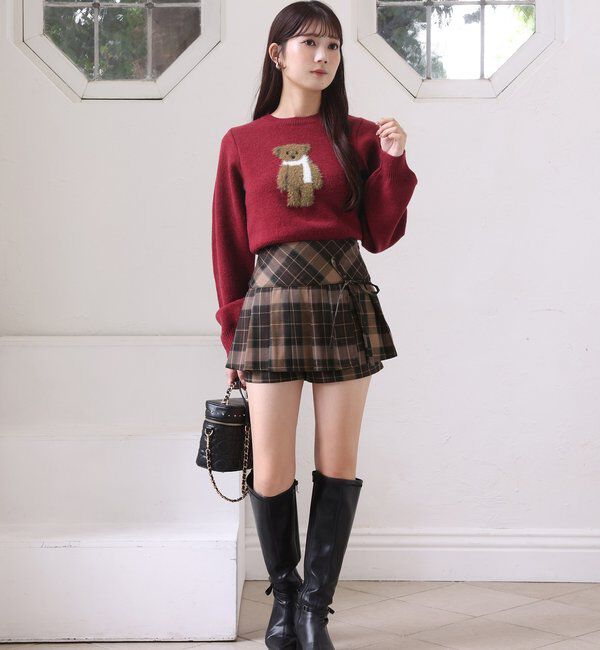  「【リボン取り外し可能】ポインテッドストレッチブーツ」|その他|