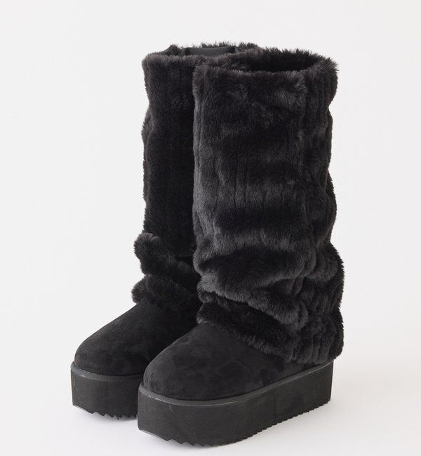  「2wayフェイクムートンブーツ／黒」|その他|