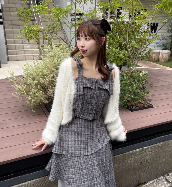  「【LouLoumei】異素材ミックスツイードセットアップ」|その他|