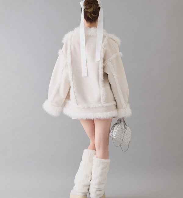  「フェイクムートンロングジャケット」|ダウンベスト・ベスト|