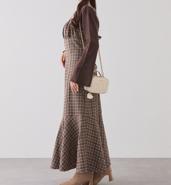  「２枚セットチェックワンピ」|ワンピース|