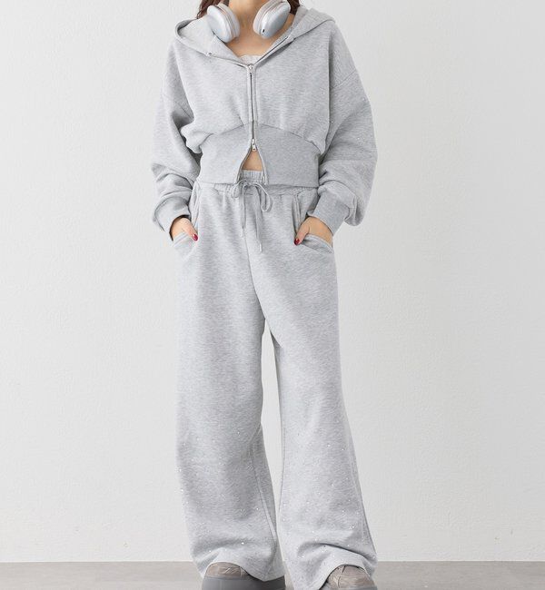  「【セットアップ可能】ビジューパーカー」|プルオーバー|