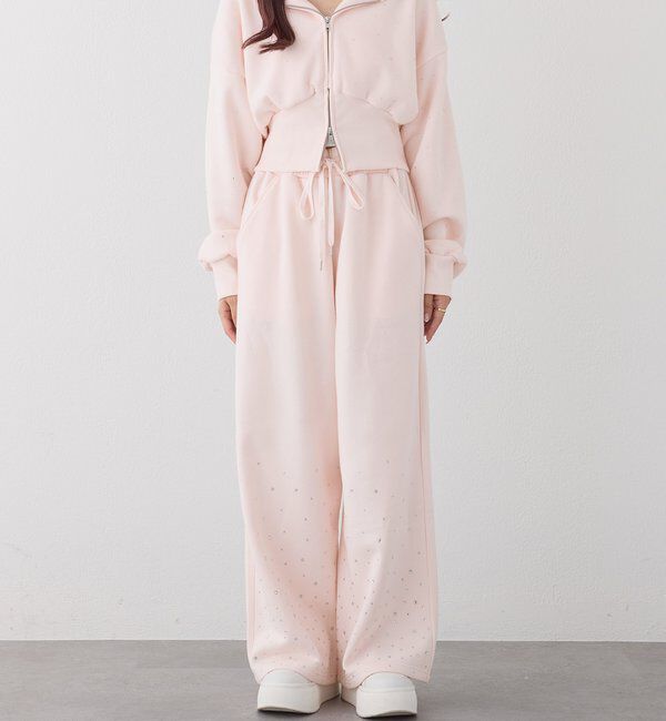  「【セットアップ可能】ビジューパーカー」|プルオーバー|