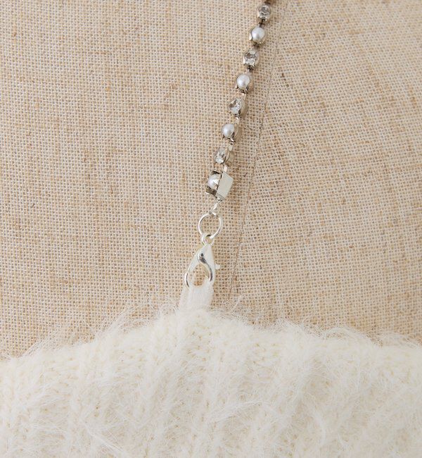  「パール&times;ビジューオフショルニット」|ニット・セーター|