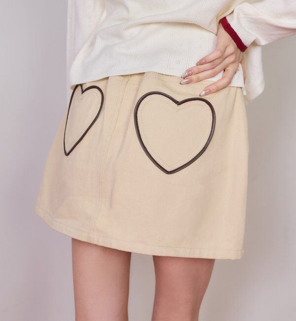  「ハートポケットミニスカート」|スカート|