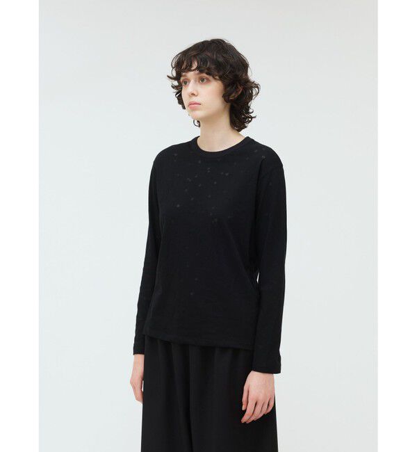 mizuiro ind「mizuiro ind バーンアウトドットプリントロンT」|Tシャツ・カットソー|