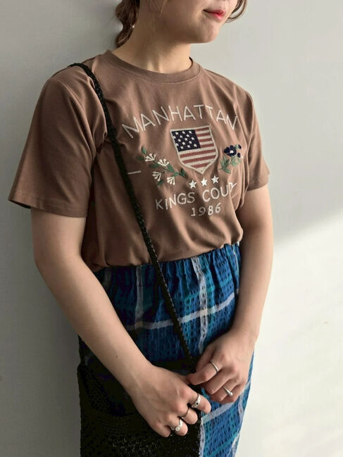 SM2「チェーン刺繍Tシャツ」|Tシャツ・カットソー|ブラウン