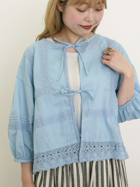 Samansa Mos2「パッチワークレースブラウス」|シャツ・ブラウス|