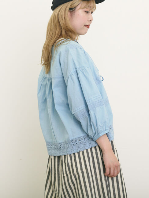 Samansa Mos2「パッチワークレースブラウス」|シャツ・ブラウス|