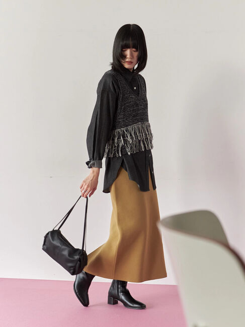 Samansa Mos2 blue「【マエストロ監修】ストレスフリーショートブーツ」|ビジネス・ドレスシューズ|