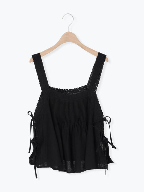 Samansa Mos2「ピンタックレースビスチェ」|シャツ・ブラウス|