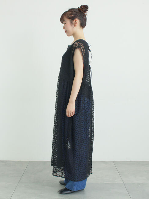 Samansa Mos2「チュール刺繍前後2WAYノースリワンピース」|ワンピース|